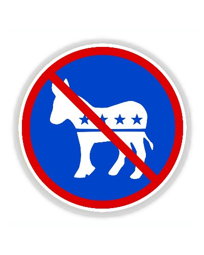 No Democrats acrylic hat or lapel pin